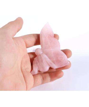 1pc 2.5 inches Natural Hand Carved Rose Quartz Carving Butterfly Fairy Crystal Crafts Beautiful Crystal ERTEYIN - Buy Online on GoSupps.com