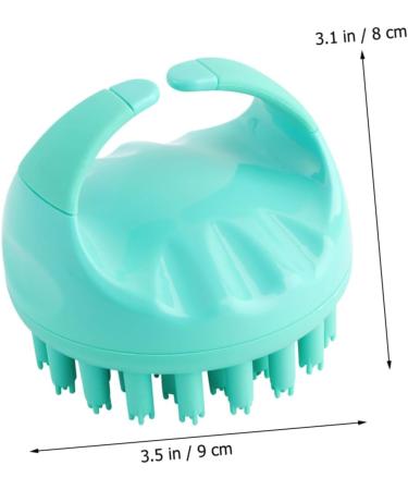 Fomiyes Silicone Hair Massage Brush - Scalp Massager for Salon & Gym | Soft Hairbrush & Shampoo Brush in Green - Buy Online on GoSupps.com
