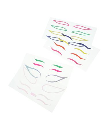 IWOWHERO 4 Sets Eye Liner Color Stickers Eye Makeup Sticker Stage Eyeliner Eyeliner Beauty Miss Delicate Paper Stickers