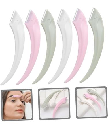 Frcolor 6Pcs Meniscus Hair Edge Brush & Facial Razor Set | Anti-Scratch Eyebrow Trimmer for Women | Stainless Steel Dermaplaning Tool | Miss Cosmetics - Buy Online on GoSupps.com