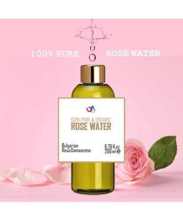 100% Pure Bulgarian Rose Water 6.76 oz | Organic Rosa Damascena Toner & Moisturizer Alcohol & Additives Free Skin & Hair Care - Buy Online on GoSupps.com