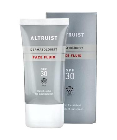 Altruist Dermatologist Sunscreen Fluid SPF30 Superior 5star UVA protection by Dr Andrew Birnie premium antioxidant face protection White Unscented 50 millilitre Face Fluid SPF30 - Buy Online on GoSupps.com
