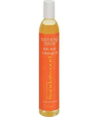 Soothing Touch Sandalwood Bath Body & Massage Oil - 8 Oz | Exotic & Nourishing Spa Essential - Buy Online on GoSupps.com