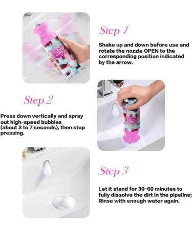Household Tube Grime Remover Get out Foaming Drain Cleaner for Kitchen Counter Cabinets 350ml - Buy Online on GoSupps.com