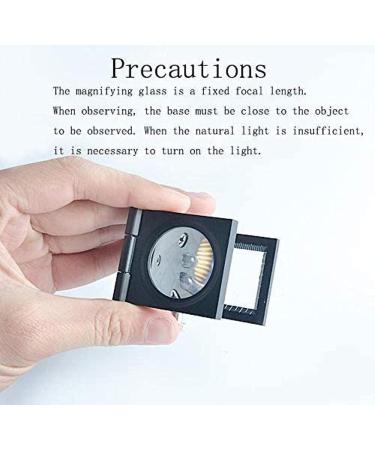 Magnifiers Photographic Glasses with 2 High Bright Led Beads 10X Magnifying Glass with Scales and Hands Folding Magnifier for Reading Crafts Repair Magnifier Comfortable Anniversary - Buy Online on GoSupps.com