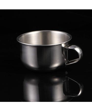 FARUTA Men's Stainless Steel Shaving Soap Bowl & Mug Premium Shaving Cup with Handle for Ultimate Grooming - Buy Online on GoSupps.com