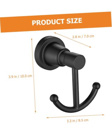 HOOTNEE Stainless Steel Coat Hook Hooks for Hanging Hook for Wall Coat Hooks Modern Wall Hooks Towel Hooks for Bathrooms Kitchen Hook Bathroom Hooks for Towels Robe Hooks Clothing Hooks 10X8.5CM Black - Buy Online on GoSupps.com