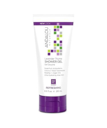 Andalou Naturals Lavender Thyme Refreshing Shower Gel 8.5 Fluid Ounce floral
