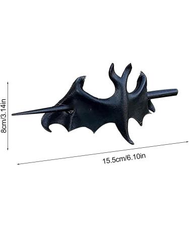Bat Wing Hair Clips | Halloween Bat Hair Clips | Gothic Hair Accessories | Vintage Anti-slip Chic Fashion Mysterious Halloween Bat Knot Hair Sticks For Women | Bat Wings Clips for Halloween - Buy Online on GoSupps.com
