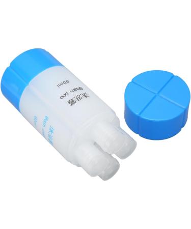 Verdant Touch Toiletries Bottle 4 in 1 Travel Bottle Leak Proof Pre Printed Refillable Toiletries Container for Shampoo Lotion 60ml Blue - Buy Online on GoSupps.com