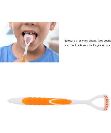 Baby Tongue Scraper Cleaner | Tongue Brush for Bad Breath | Maintain Mouth Health - Orange - Buy Online on GoSupps.com
