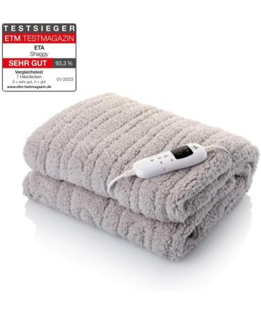 ETA Shaggy Electric Blanket - 9 Temperature Levels 130x160 cm Polar Fleece 1-9 Hour Timer - Ideal for Cozy Comfort - Buy Online on GoSupps.com