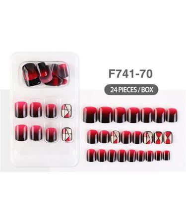 dijiusidy False Nail Perfect Matching Simple to Wear Fingernail Full Coverage Press Type Strong Viscosity Adjustable Paster Type 21 F741 Type 21 F741 - Buy Online on GoSupps.com