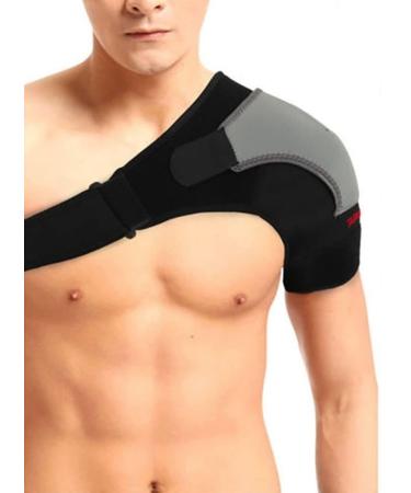 KeuLEn Shoulder Stability Brace Adjustable Shoulder Brace Support with Pressure Pad Light Breathable Neoprene Rotator Cuff for Sport Dislocated AC Joint Labrum Tear Shoulder Pain (Left Shoulder)