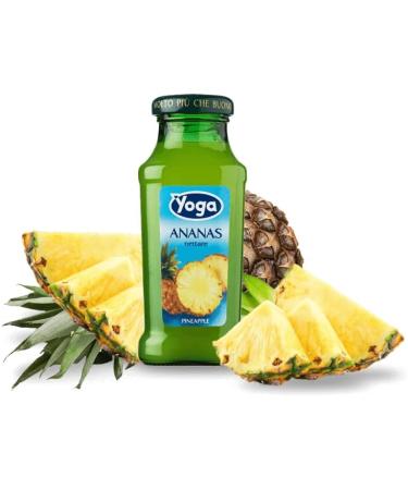  Italian Gourmet E.R. 24 x Yoga Succo Ananas Nettare pineapple juice refreshing fruit juice tropical taste 200 ml glass + 400 g Italian box of Polpa di Pomodoro - Buy Online on GoSupps.com