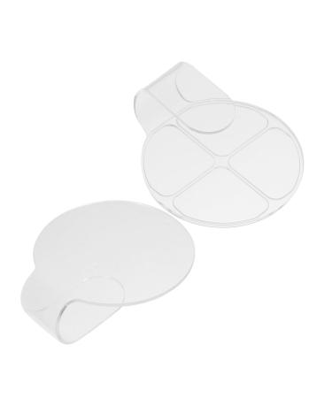 Palette de Maquillage Acrylique 2 Pi ces Ronde 4 Compartiments Portable Outil de M lange Cosm tique pour Fond de Teint et Correcteur Usage Quotidien