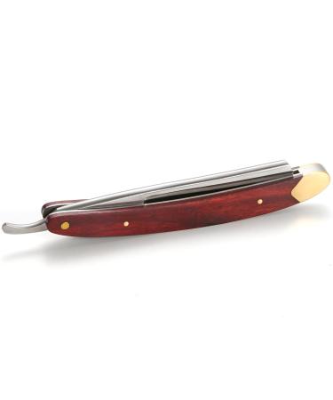 Professional Vintage Straight Razor Set for Men - Wooden Handle Steel Blade Iron Box & Leather Strop - Buy Online on GoSupps.com