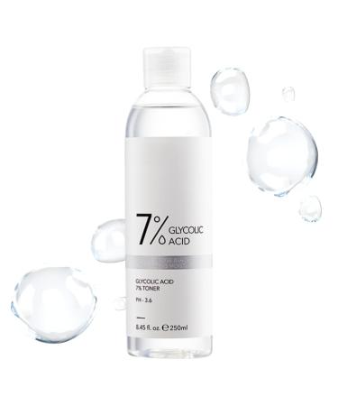 250ML Glycolic Acid Toner Glycolic Acid Toner for Face Glycolic Acid 7% Hydrating Toner Face Exfoliator Face Toner for Controlling Oil & Repair Acne & Anti Aging Brighten Pore Minimizer