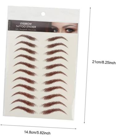 Beavorty 54 Sheets waterproof eyebrow stickers waterproof stickers hairlike eyebrows brown cosmetic mold 4d - Buy Online on GoSupps.com