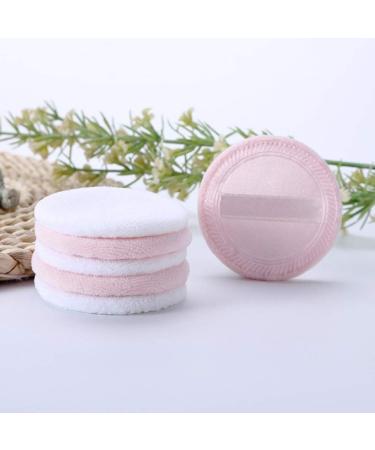  SOLUSTRE SOLUSTRE 10pcs Pure Cotton Round Puff Powder Puff Makeup Puffs with Ribbon for Foundation Powder Mineral Body Powder (Random Color) - Buy Online on GoSupps.com