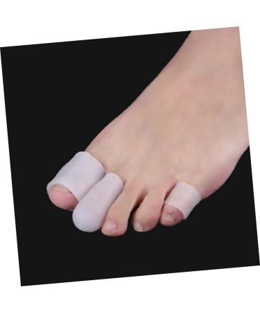 FRCOLOR 10pcs Toe Cover Spreader Silicone Protector Caps - Gel Toe Separators for Overlapping Toes - Women's Foot Protection White - Buy Online on GoSupps.com