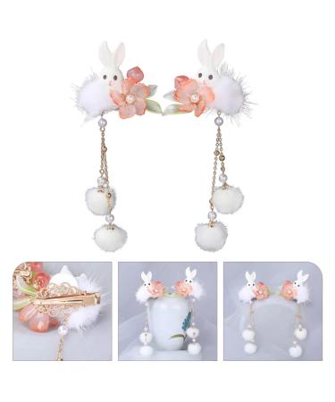 2023 Chinese New Year Plush Bunny Hair Clips - Cute Animal Hair Accessories for Women and Girls | Easter Gifts - Buy Online on GoSupps.com