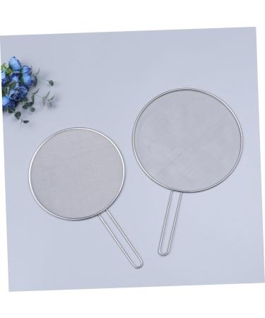 Zerodeko 2pcs Guard Skillet Lid Strainer Stainless Steel Frying Pan Oil Splatter Guard Spatter Shield Frying Splatter Oil Shield Stainless Steel Pan Fry Screen Splatter Screen Fried Sieve Silver 45.00X29.00X1.00CM - Buy Online on GoSupps.com