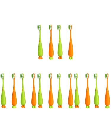 Frcolor 16 STK Carrot toothbrush Handwell brushes for children manual toothbrush oral care toothbrush carrot tissue toothbrush toddler brush