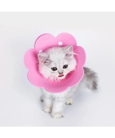 Tecatty Pets Adjustable Cat Collar - Lightweight Elizabethan Antielkragen (M Pink) | Protect Your Cat During Recovery - Buy Online on GoSupps.com