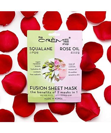 Buy The Cr me Shop Rose & Squalane Fusion Sheet Mask - Korean Vegan Face Mask for Sensitive Skin (5 Pack) - Hydrating Rose & Hyaluronic Acid - Buy Online on GoSupps.com