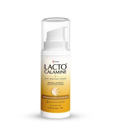 Lacto Calamine Anti Blemish cream for pigmentation & blemish removal & brighten skin tone. Suitable for all skin types. Non-greasy No Parabens - 30g