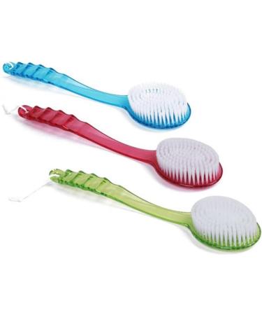 Long Handled Plastic Bath Shower Back Brush Scrubber - Body Cleaning Tool - Buy Online on GoSupps.com