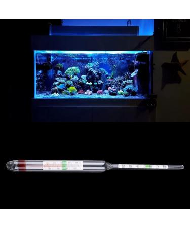 Glass Aquarium Hydrometer with Built-in Thermometer Marine Floating Salt Water Salinity Tester Range 1.000-1.060 7.87inch for Aquarium Plants - Buy Online on GoSupps.com