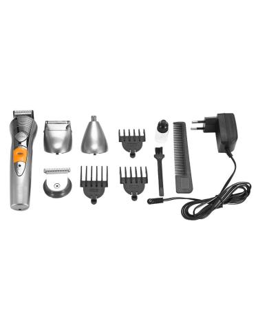 Bartschneider Hairschneider 6-in-1 hair cutter set Bartschneider for whiskers and body with a nose-ear cutter attachment for men