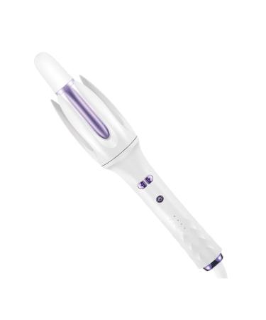 Automatic Curling Iron Auto Hair Curler Wand with 3 Temps & Auto Shut-Off Fast Heating for Hair Styling Left&Right Auto Rotating Hair Curling Wand White
