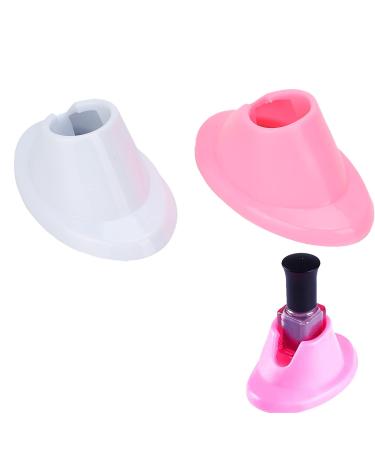 2pcs Nail Polish Bottle Holder Soft Rubber Polish Bottle Holder Anti-spill Nail Polish Stand for Nail Salon