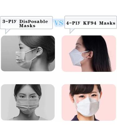 50PCS KF94 Black Disposable Face Masks Mix-Navy 4-Ply Protection 3D Face Shield for Adults - Buy Online on GoSupps.com