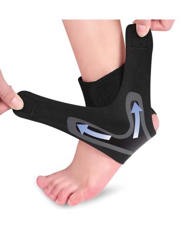 REHABA Ankle Brace for Sprained Ankle - 1 Pair of Adjustable Ankle Support Compression Straps - Professional Ankle Brace  Upgraded Version of Volleyball Ankle Support Men & Women (Large  black) Large black