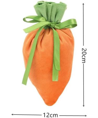 Velvet Carrot Drawstring bag with Choice of Easter Chocolates or sweets - Buy Online on GoSupps.com