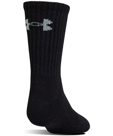 Under Armour Adult Cotton Crew Socks - 6 Black/Gray Pairs (Size Large) - Buy Online on GoSupps.com