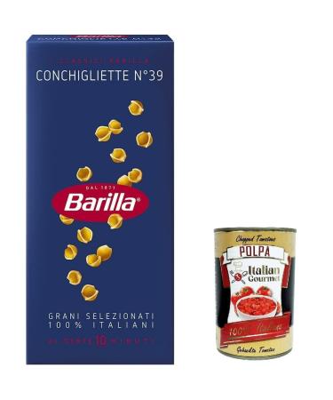 Italian Gourmet E.R. 5 x Barilla Conchigliette pasta no. 39 Italian pasta 500g + Italian gourmet polpa 400g
