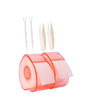 minkissy 2 Roll Lace Double Eyelid Sticker Eye Lift Tape for Droopy Lid Women Eyelid Strip Self- Adhesive Eyelid Stickers Hooded Patch Double Eyelid Fiber