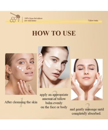 Organic Grass Fed Tallow Balm - Deeply Nourishing for Face & Body Tallow Cream Moisturizing Skin Care Cream for Dry Skin - Buy Online on GoSupps.com