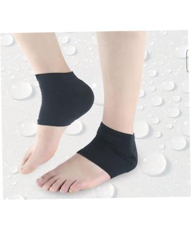 FRCOLOR moisturizing Socks Hydrating Socks moisturizer Socks Heel Socks tendonitis Socks Gel Heel pad Black Socks Black Gel Heel Sock Black Heel Spa Protector Absorber - Buy Online on GoSupps.com