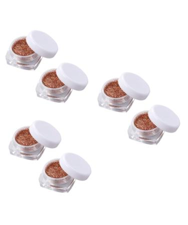 Beavorty 6 Pcs Loose Eyeshadow Glitter Eye Shadow Sequins Pigment 1 count (Pack of 1) Goldenx3pcs