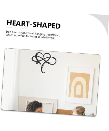 Cabilock 1pc Iron Pendant Home Decor Love Sign Plaque Iron Love Sign Heart Wall Hanging Ornament Household 45x39cm Black - Buy Online on GoSupps.com
