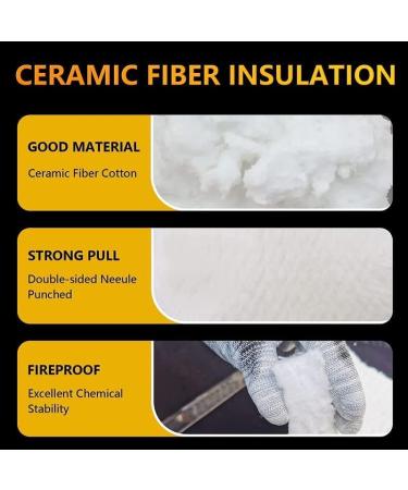 Kaowool 2400F Ceramic Fiber Insulation Blanket - 1 x 12 x 24 - High Temp Fireproof Blanket for Stoves, Kilns, Oven Insulation - Includes Ruler, Gloves, Knife - Buy Online on GoSupps.com
