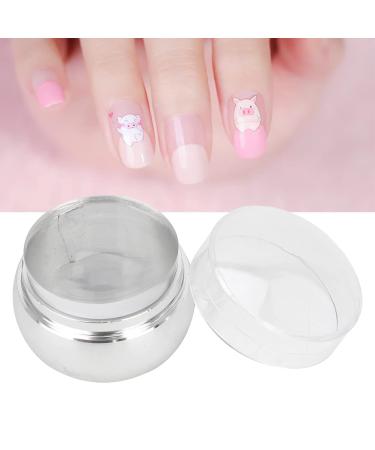 Silicon Nail Art Stamper with Lid - Perfect for Beginners & Professionals - Silver Schaber Stamper for Nail Studios & Nail Art Schools - Buy Online on GoSupps.com