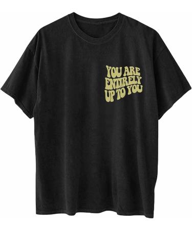 STYESH Oversized Women's Y2k Graphic Tee - Black XX-Large - Buy Online on GoSupps.com