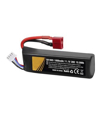 11.1v Lipo Battery Airsoft Batteries 30C 1800mAh 3S Rechargeable Battery with T-Plug Deans & JST XH Connector for Airsoft Guns Airsoft Rifle Model splatrball Hobby Guns Universal Battery 11.1v